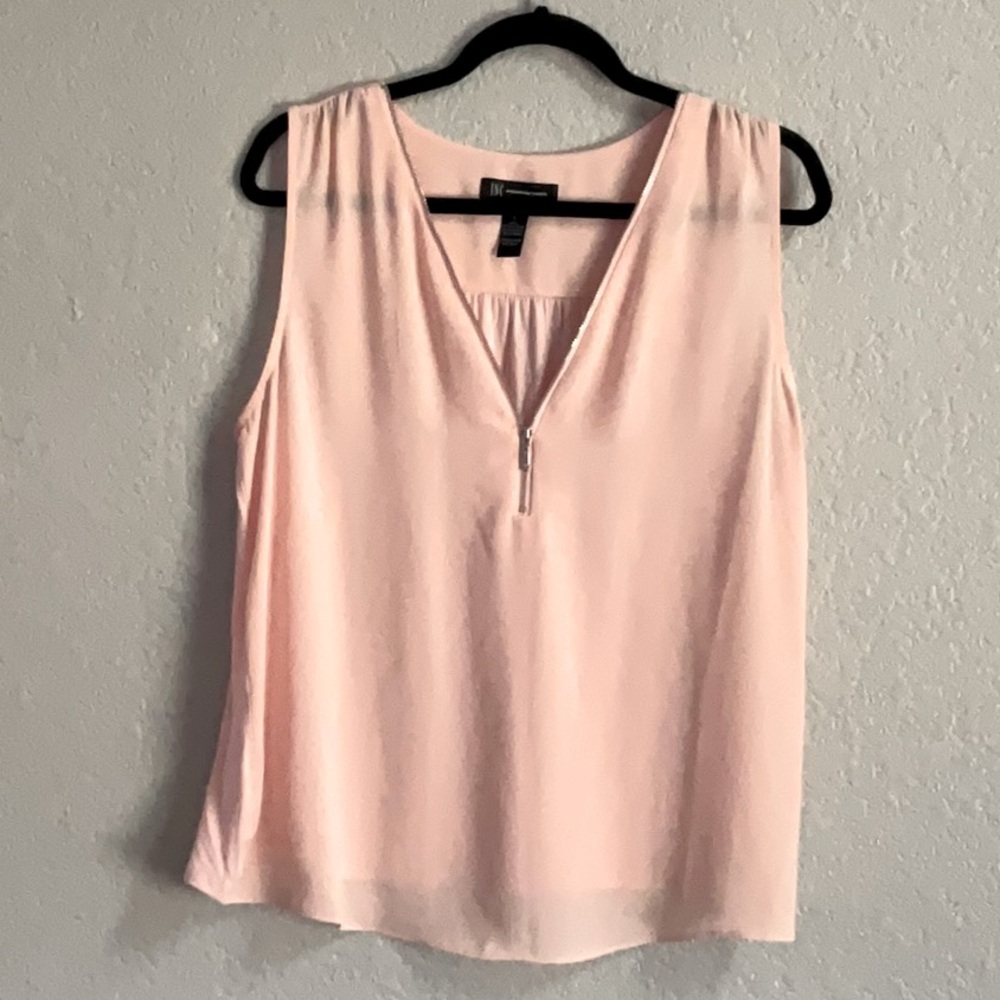 INC Sleeveless light pink top Size Large - Picture 2 of 5